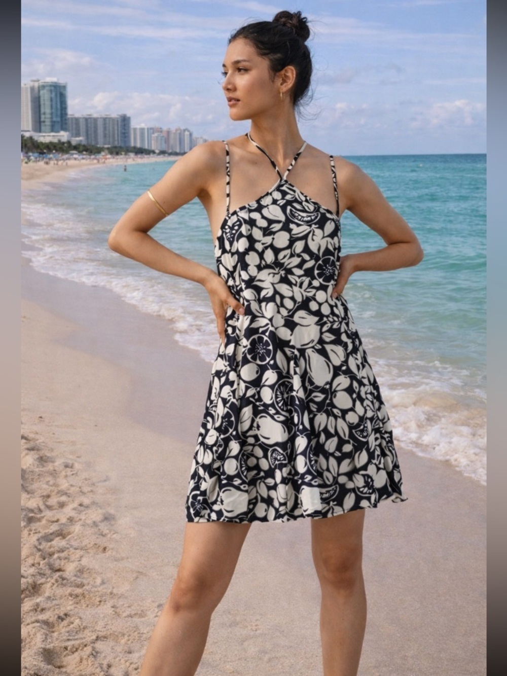 Anthropologie NWT Sheer Mini Dress Size M.
